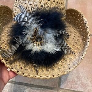 Golden west Hat company feathered cowboy hat